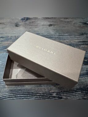 BVLGARI Metallic Taupe Jewelry Box